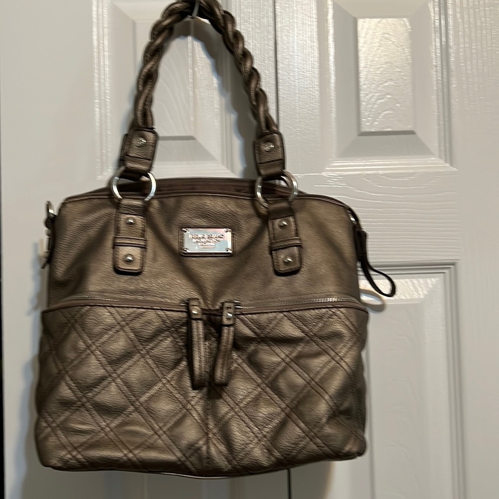 Metallic pewter color Relic by fossil  purse